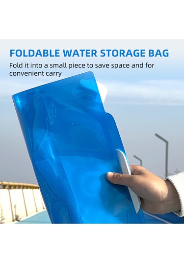 Skycity 4 Adet Mavi 10l Yemek Dereceli Katlanabilir Su Depolama Çantası - Valfli, Elden Taşınabilir, Kamp Ve Acil Durumlar İçin