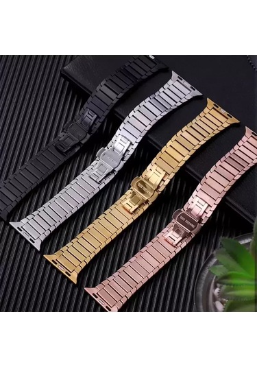 Newface Apple Watch Uyumlu 38mm Kr413 Fine Steel Kordon - Siyah