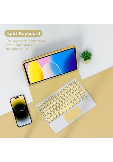 Dancemonkey Bluetooth Klavye - İpad 10.9 2022 Uyumlu, Konforlu Pu Deri Kılıf, 60 Saat Pil Ömrü