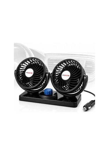 12v Oto Fan Çakmaklık Girişli Ayarlanabilir Başlıklı Araç Vantilatörü