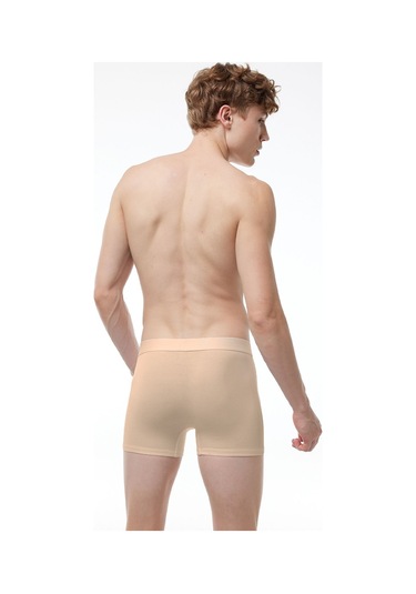 Malabadi Erkek 3'lü Ten Rengi Görünmez İç Göstermeyen Pamuk Elastan Boxer 3m075 Ten Rengi