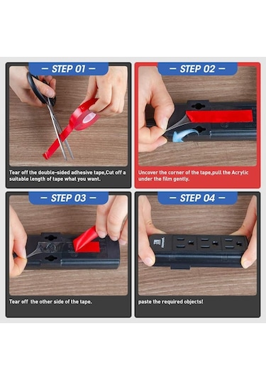 3/5/8/10/12/15/20/30/35mm Çift Taraflı Yapışkan Bant Akrilik Şeffaf Hiçbir Iz Etiket Led Şerit Araba Sabit Tablet Sabit 50m-0.2mmx4mm