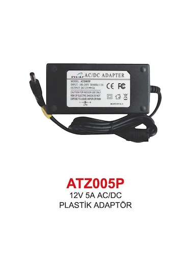 12v 5a Ac/dc Plastik Adaptör