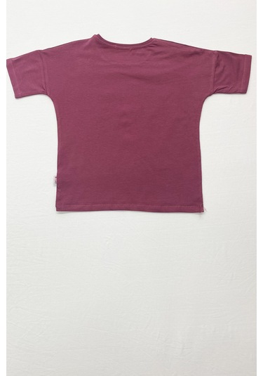 Kız Çocuk Eşofman Takımı Çizgili İspanyol Paça B17 Vişne Çürüğü