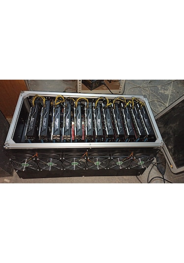 RigBu Kapalı Mining Rig Kasası SK53 Fanlı Gri