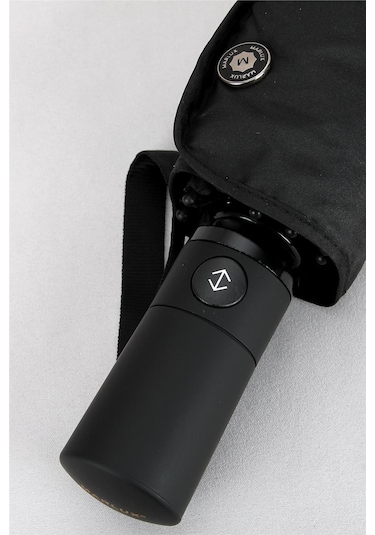 Marlux Ekstra Güçlendirilmiş Tam Otomatik Rüzgar Şemsiyesi 10 Fiber Tel Siyah Mpr2011m Siyah