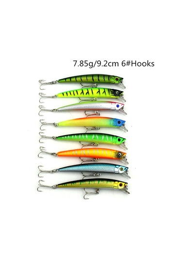 Hengjıa Set002 43 Parça Payet Seti Metal Payetler Sahte Yem Taze Levrek Balıkçılık Yem Seti, Uzunluk: 5 İla 10.5cm, Kutulu