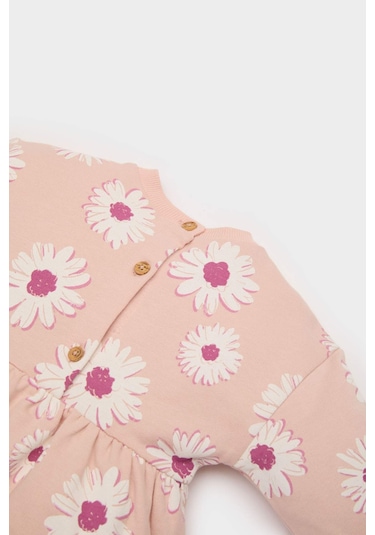 DeFacto Kız Bebek Çiçekli Uzun Kollu Elbise E5788A525SPPN672 Pembe