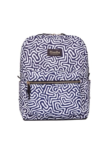 Bloominbag Digi Lab 13-14 İnç Laptop / Macbook Sırt Çantası Mavi - Beyaz