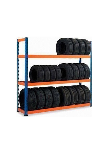 Rafburada Rafburada® 4 Katlı Lastik Rafı, Lastik Istifleme Rafı.