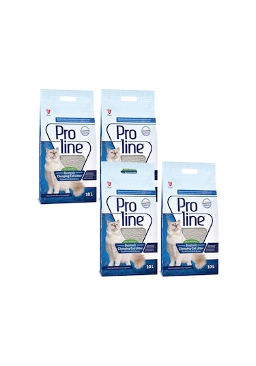Proline Parfümsüz Topaklaşan Bentonit Kedi Kumu 4 x 10 L