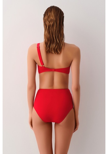 Suwen Yüksek Bel Kemerli Bikini Alt Sbn25550c082 Kırmızı