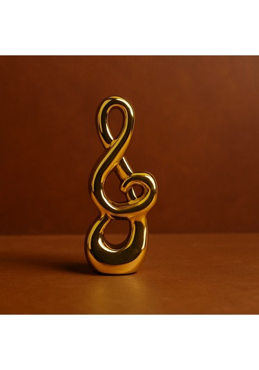 Gold Nota Dekoratif Seramik Obje 17x7