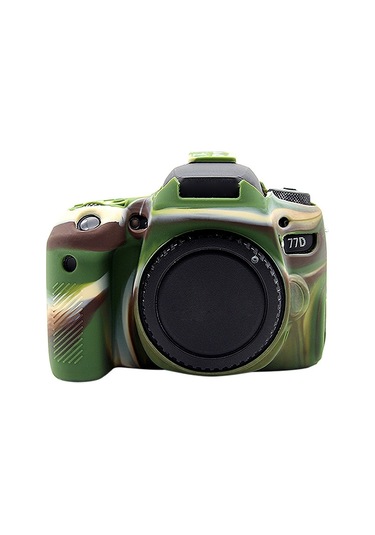 Canon Eos 77d İçin Puluz Yumuşak Silikon Koruyucu Kılıf Kamuflaj Diğer