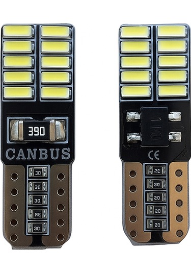 T10 Led Ampul 24 Ledli Canbuslı Park Ampulü Beyaz 2'li