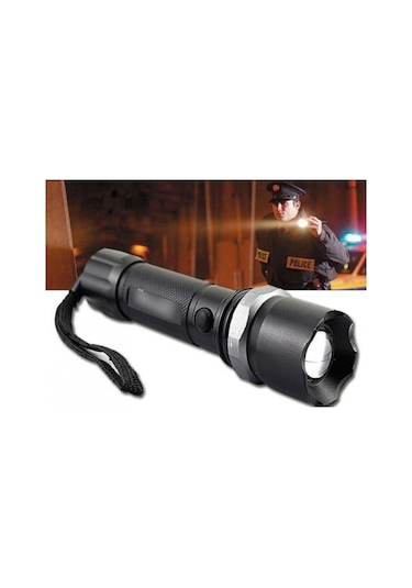 Polis El Feneri: Zoomlu + Sellektörlü + Şarjlı El Feneri 500 Metre Çok Renkli