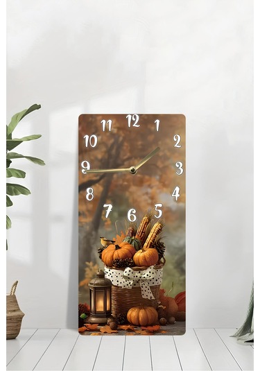 Dekorasyona Sıcaklık Katan Uv Baskı Mdf Tablo Saat 30x60 Cm Usd248 Ahşap Saat Usd248