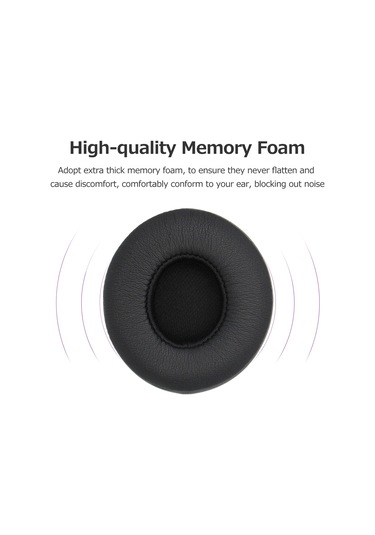 Reedark Beats Solo 2/3 İçin Protein Deri Ve Hafızalı Köpük Kulaklık Yastığı - Mavi Mavi