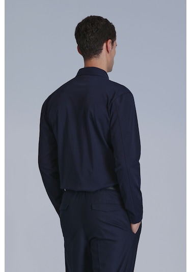 Lufian Erkek Evan Uzun Kol T-shirt 112040034 Lacivert Lacivert