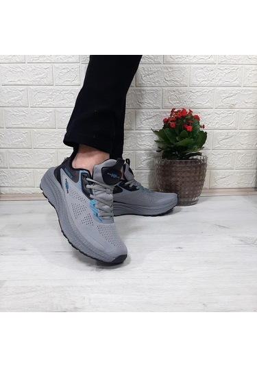 M.p 1607 Gri Yumuşak Taban Hafif Erkek Spor Ayakkabı Gri