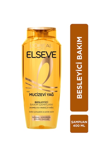 ELSEVE 3'lü L'Oréal Paris Elseve Mucizevi Yağ Besleyici Bakım Şampuanı 400 ml