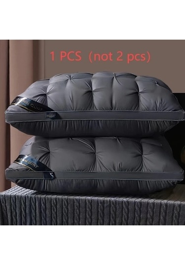 Trendooze Yumuşak Kaliteli Gri Yastık 48x74cm 900g Beyaz, 5 Yıldızlı Otel Sunumuşu Beyaz