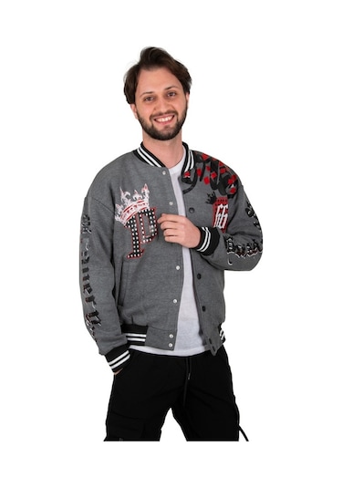 Deepsea Erkek Antrasit Çıtçıtlı Kolej Mont 2304764 Antrasit