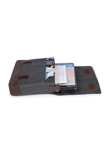 Strong 15.6 İnch Laptop Bölmeli Omuz Askılı Postacı Çantası Kft03 Füme Çok Renkli