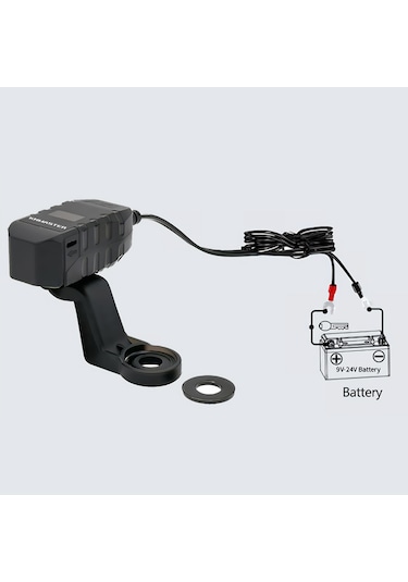 Knmaster Uc200 Motosiklet Usb Ve Type-c Çift Girişli Şarj Soketi Siyah