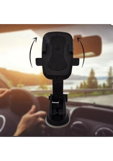 Buffer Torpido Üstü Teleskopik Araç Telefon Tutucu