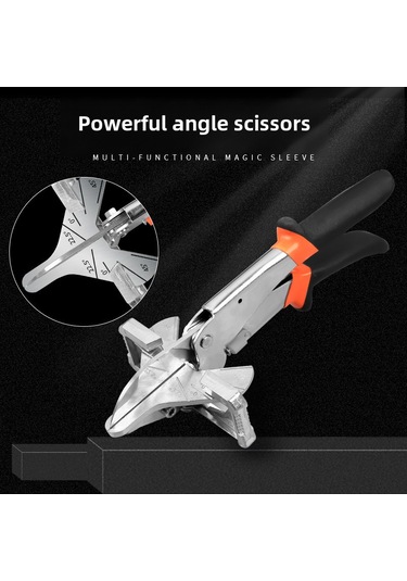 Yaozixa Fonksiyonel Açı Makası: 45 -90 U-şekilli Kenar, Kanal, Ahşap Kesici - Profesyonel Ve Dıy İçin Dayanıklı Kırmızı-siyah