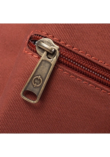 Nors Minik Sırt Çantası Kanvas Kumaş Skoolbag Mini Brick Kiremit