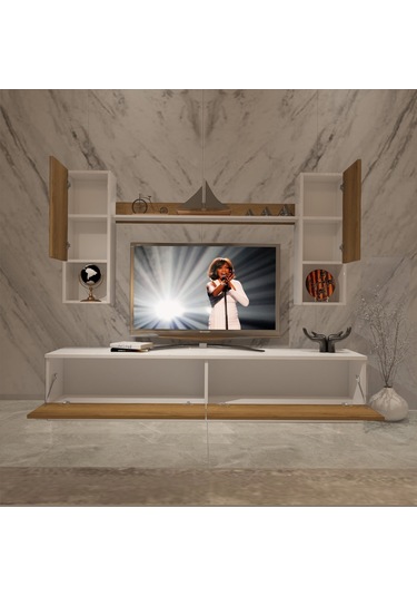 Decoraktiv Eko 5dab Mdf Std Tv Ünitesi Tv Sehpası Beyaz - Pera