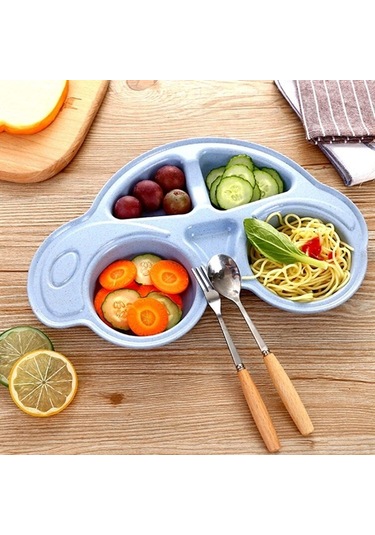 Bebekler İçin Araba Şeklinde Sevimli Mama Tabağı Çocuk Tabldot N