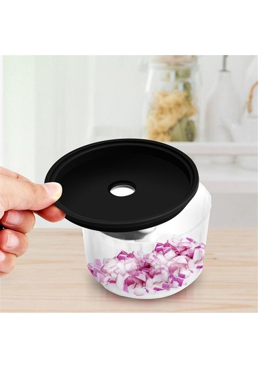 Elektrikli Sarımsak Doğrayıcı, Şarj Edilebilir, Taşınabilir Kablosuz Gıda Doğrayıcı Siyah