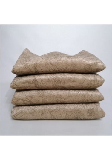 Süngerli Koltuk Çekyat Örtüsü Damar Desenli Parlak Ve Kaymaz Örtü Sütlü Kahve