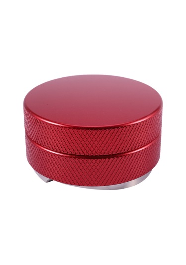 Espresso 58mm Kahve Dağıtıcı Eşitleme Aracı Üç Açılı Eğimli Macaron Kahve Sabotajı-kırmızı