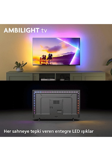 Philips 55PUS8500/62 55" 139 Ekran Smart 4K UHD Dolby Atmos Titan Os Ambilight Qled Tv