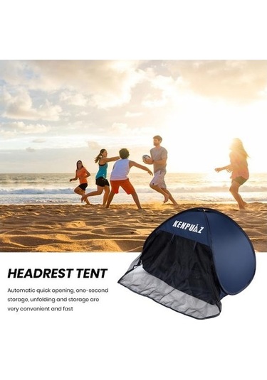 Pazly Gökyüzü Mavisi Taşınabilir Güneş Kafa Çadırı - Plaj Kamp Ev Kullanım İçin Pratik Uv Koruma Mavi