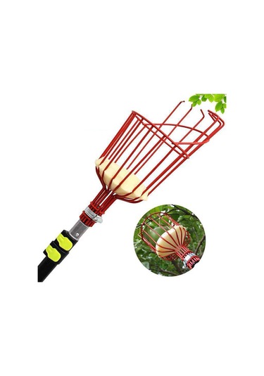 Metal Meyve Seçici Teleskopik Uzunluk Sepet Head Catcher İçin Toplama