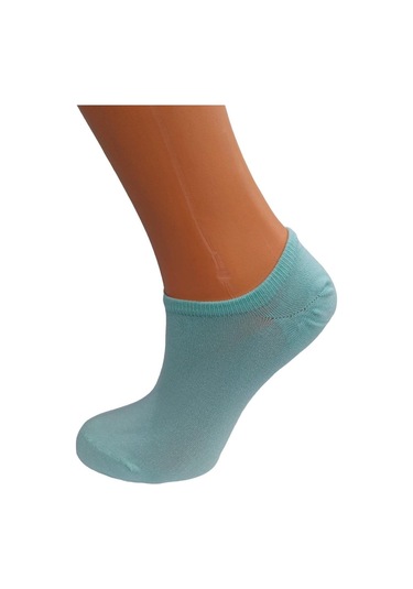 3'lü Kaliteli Modal Patik Kadın Çorap-mavi Mavi