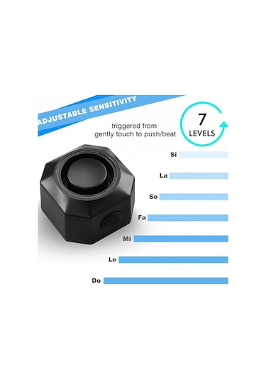 Happychildhood Usb Şarj Edilebilir Bisiklet Alarmı, Uzaktan Kumandalı, 110db Yüksek Sesle Kablosuz Hırsızlığa Karşı Titreşim Hareket Sensörü Araç Güvenlik Alarmı