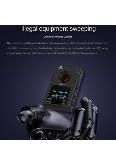 Sones K92 Otel Gizli Çekim Önleyici Kızılötesi Tarama Kamerası Gps Konum Belirleme Dedektörü