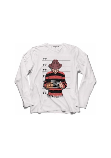 Freddy Krueger Olağan Şüpheliler Uzun Kollu Tişört (518439100)