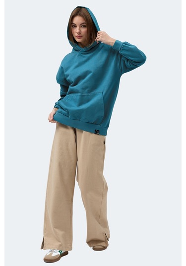 Slazenger Vıolence 2 Li Set Kadın Sweatshırt Siyah - Petrol