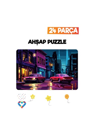 Ahşap Çocuk Puzzle 24 Parça-45