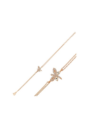 Blackcraft 925 Ayar Gümüş Rose Yusufçuk Kadın Bileklik Bc-707ae5 Renkli