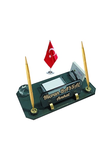 Sentez Bayrak Hediyeli Bloknot Masa İsimliği