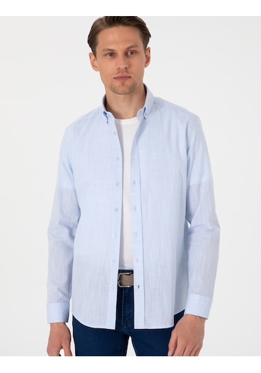 Pierre Cardin Erkek Açık Mavi Gömlek Desenli 50307025-vr003 Açik Mavi