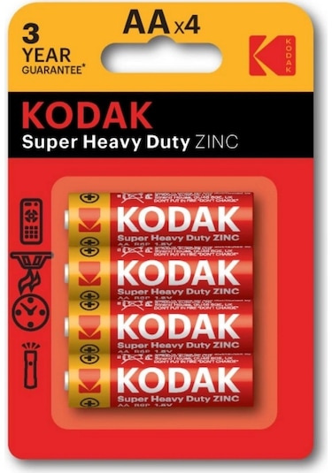 Kodak 4 Adet Çinko Karbon Blister Kalem Pil